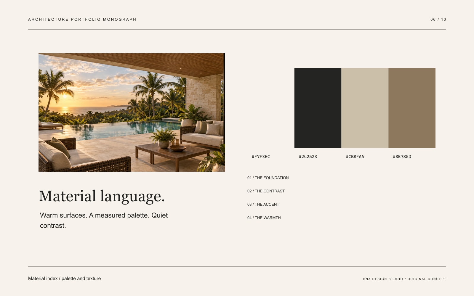 Original graphic study: Material index / palette and texture