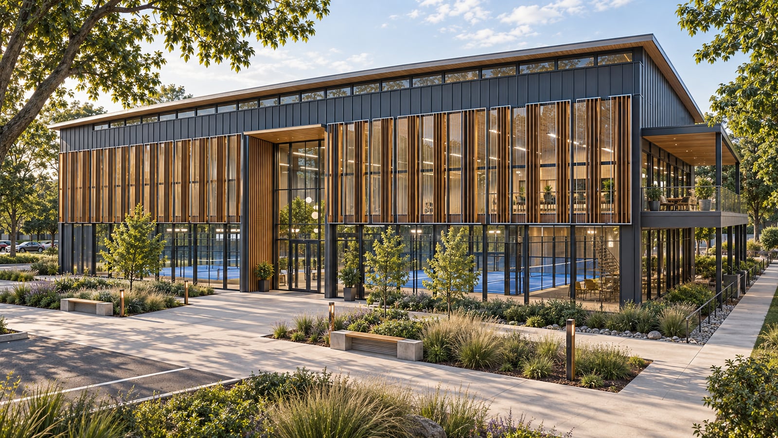 Commercial architectural concept: a sports and leisure building