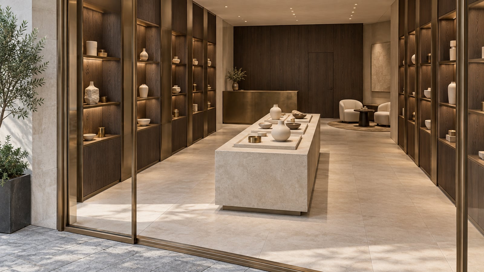 AI-assisted concept visualization: Retail salon overview