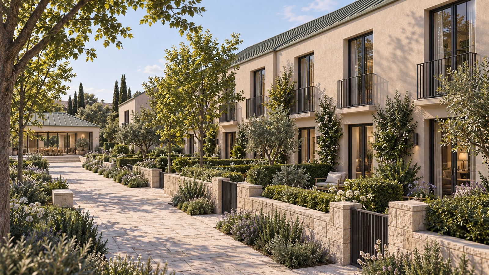 AI-assisted concept visualization: Residential frontage at pedestrian scale