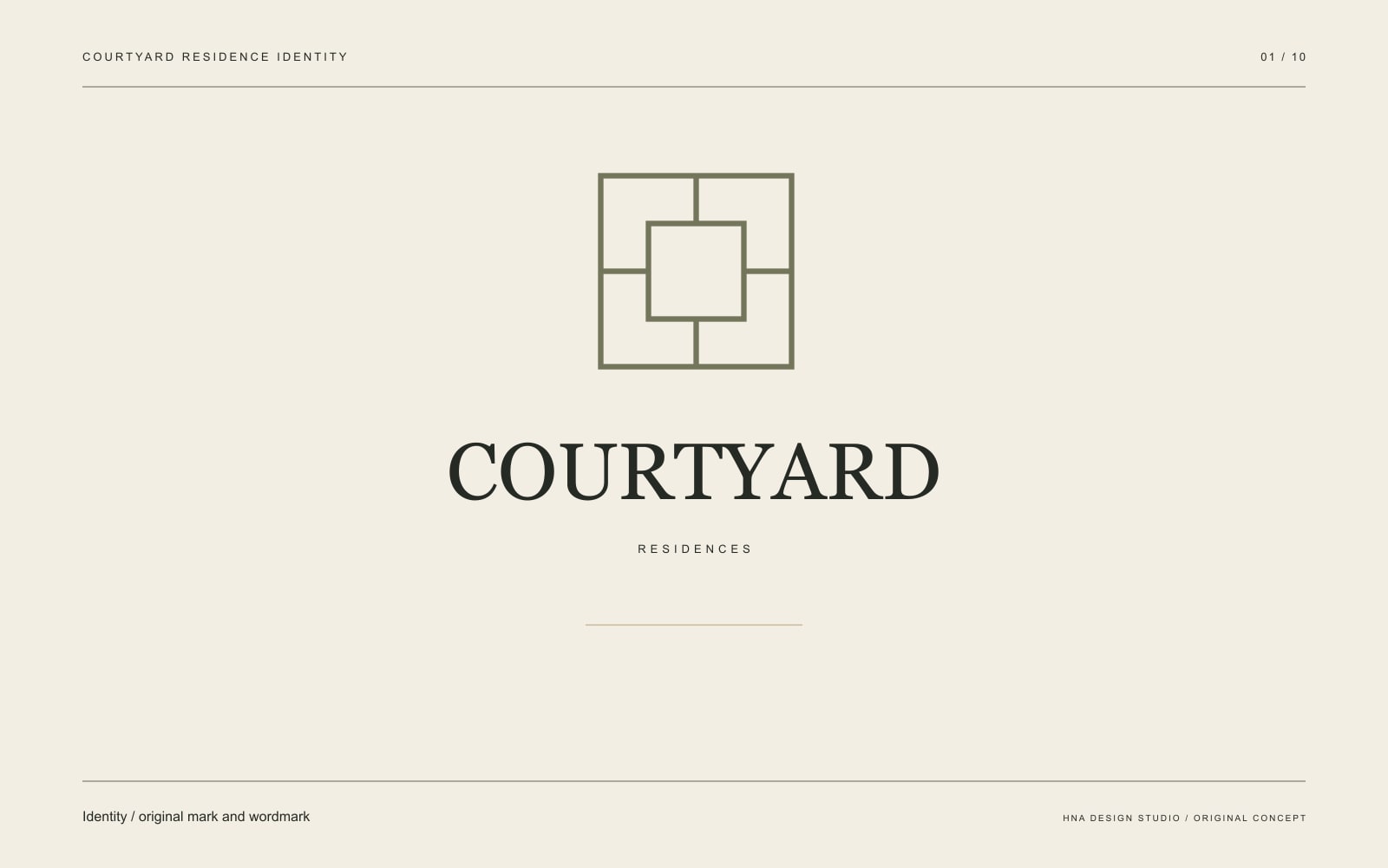 Original graphic study: Identity / original mark and wordmark