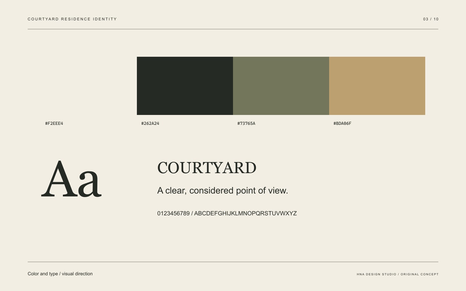 Original graphic study: Color and type / visual direction