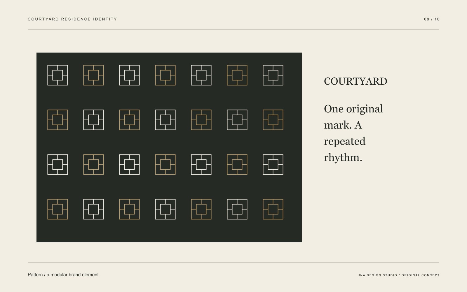 Original graphic study: Pattern / a modular brand element