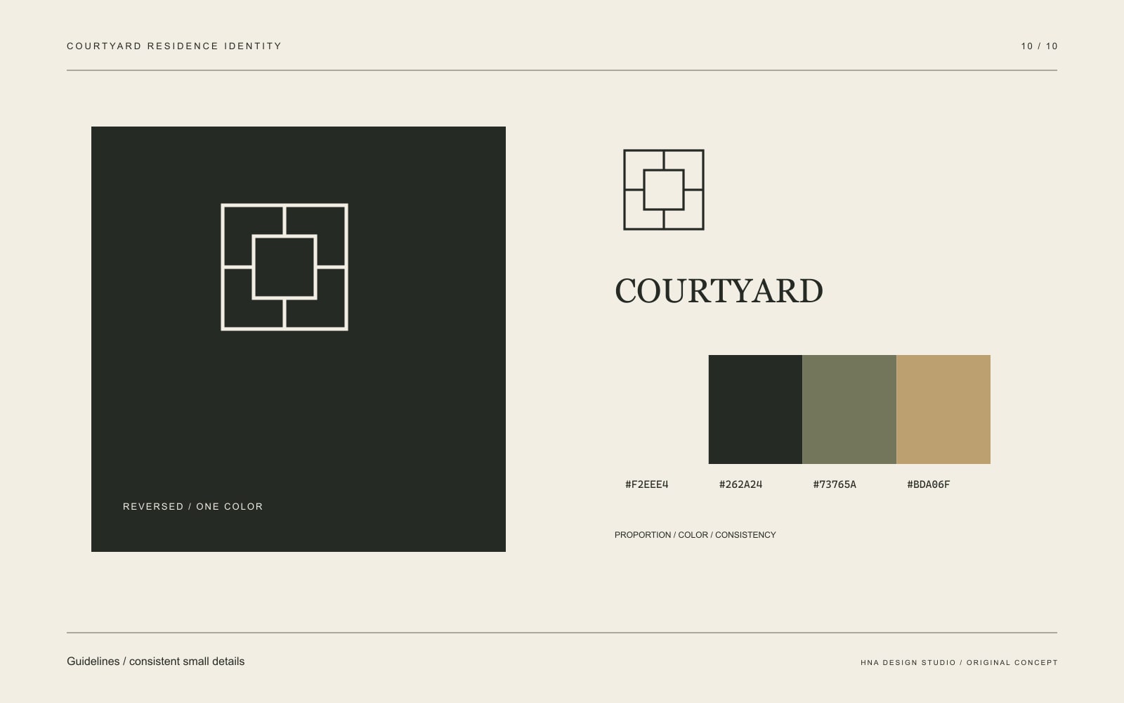 Original graphic study: Guidelines / consistent small details