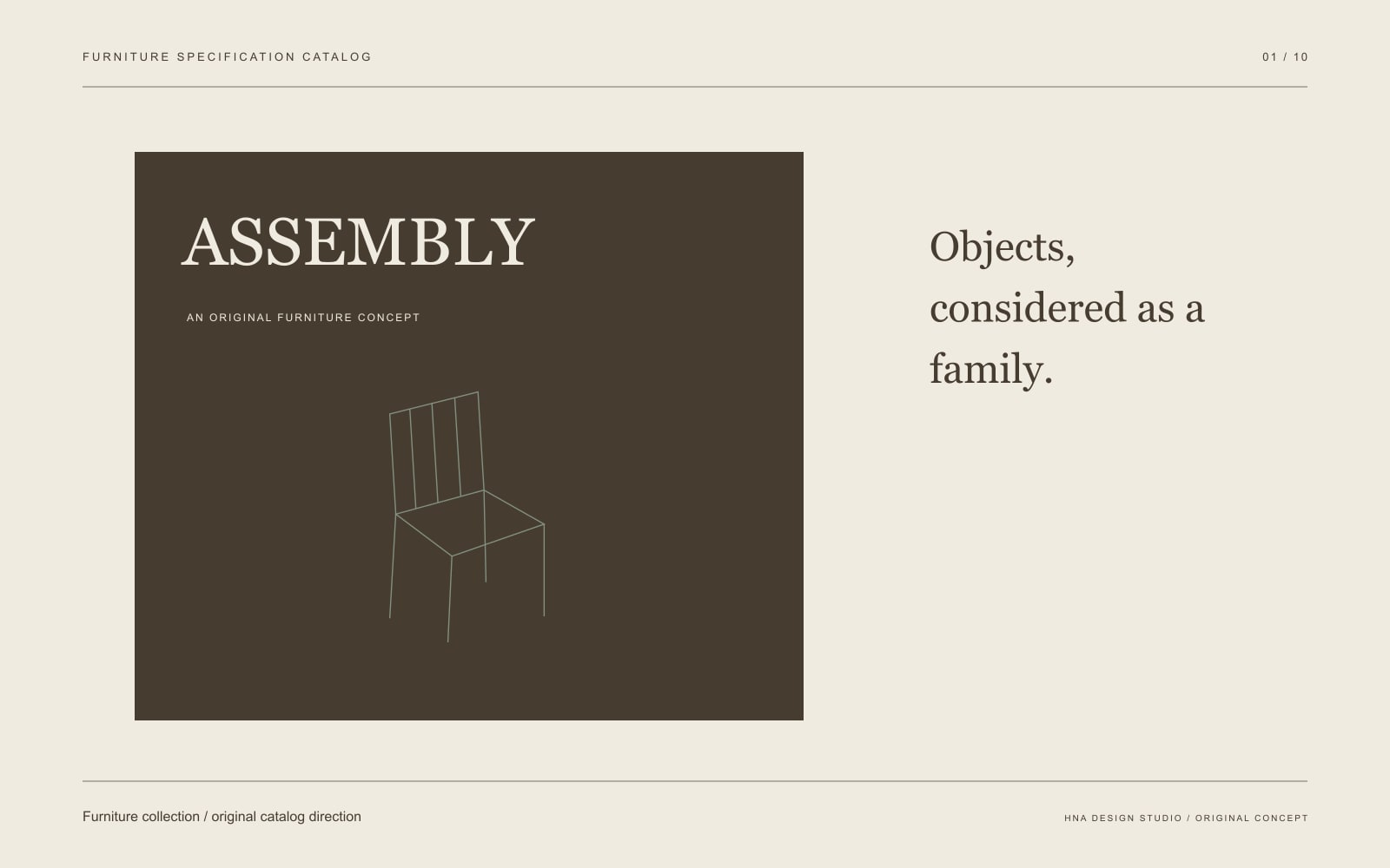 Original graphic study: Furniture collection / original catalog direction