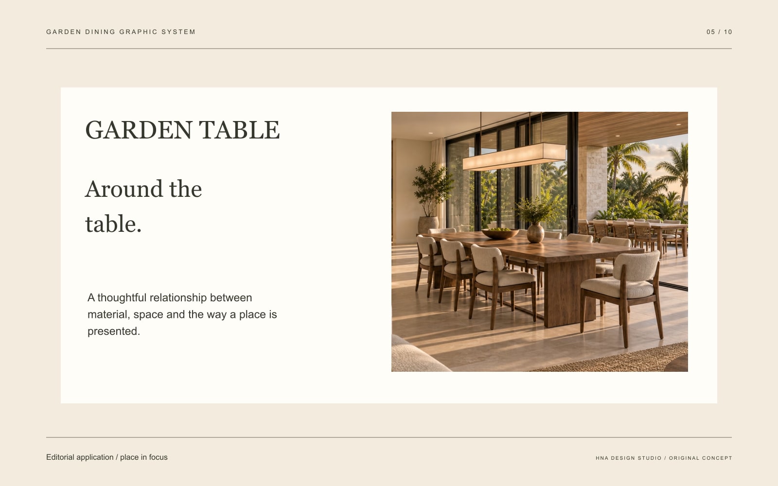 Original graphic study: Editorial application / place in focus