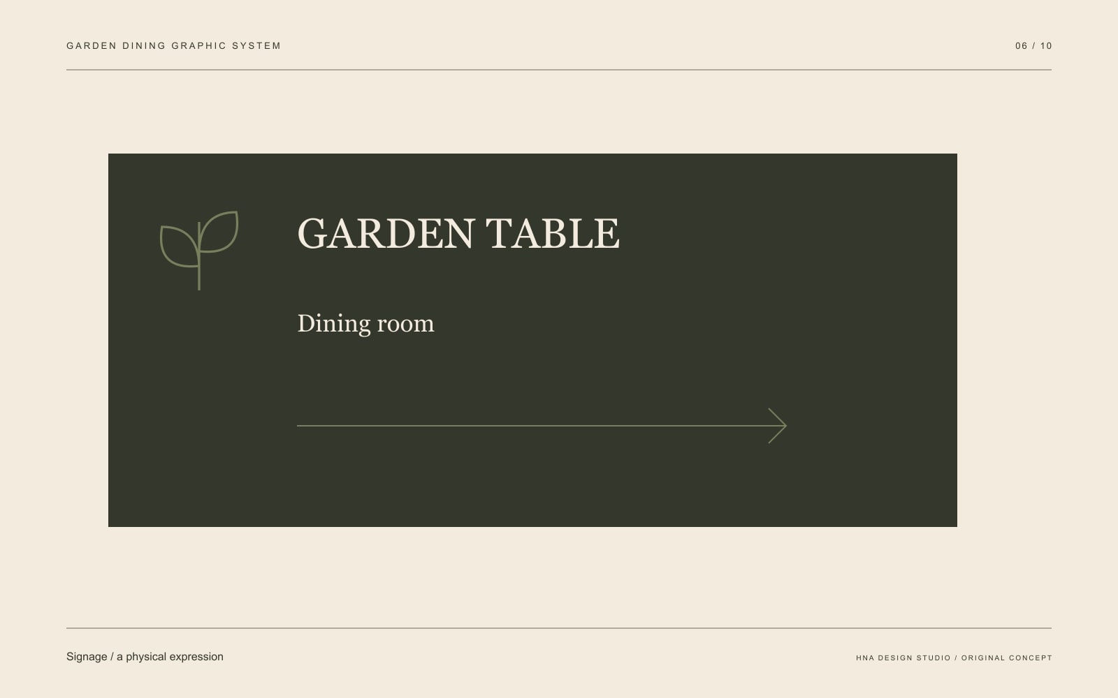 Original graphic study: Signage / a physical expression