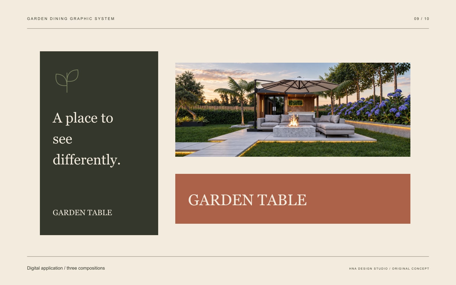 Original graphic study: Digital application / three compositions