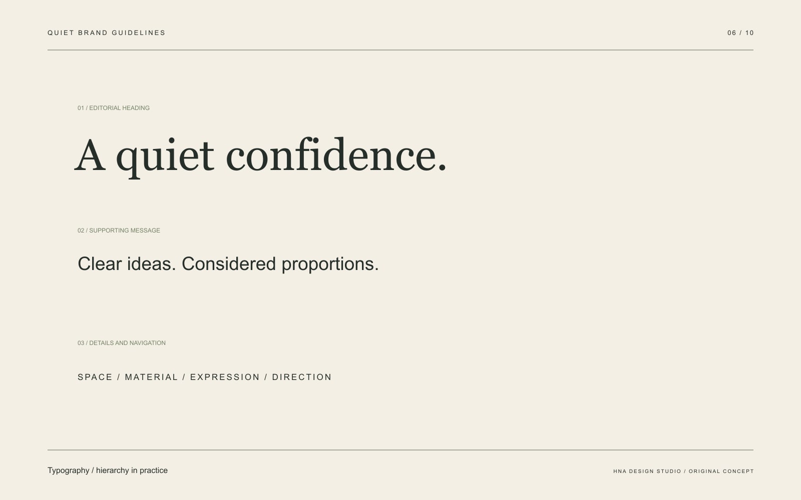 Original graphic study: Typography / hierarchy in practice