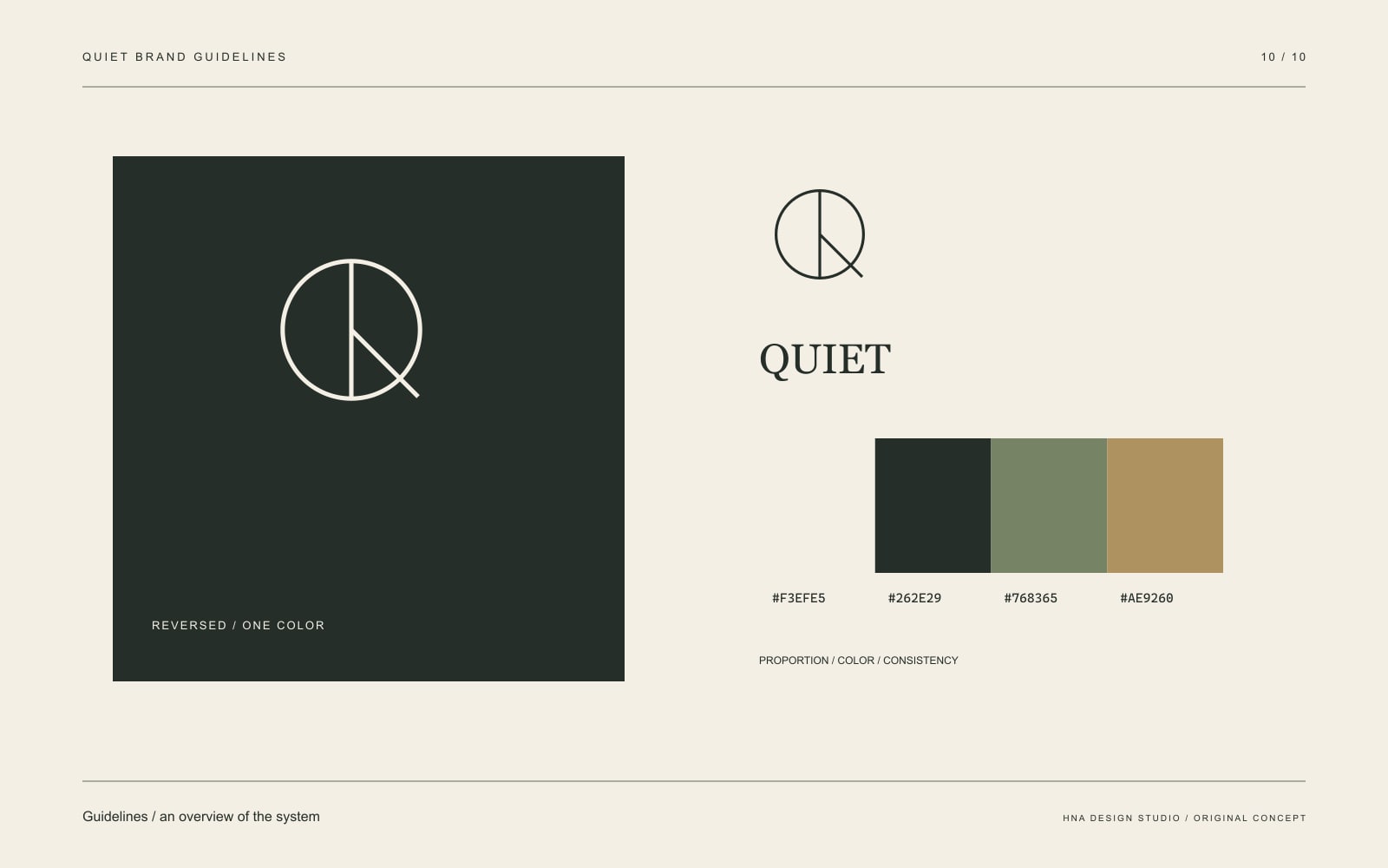 Original graphic study: Guidelines / an overview of the system