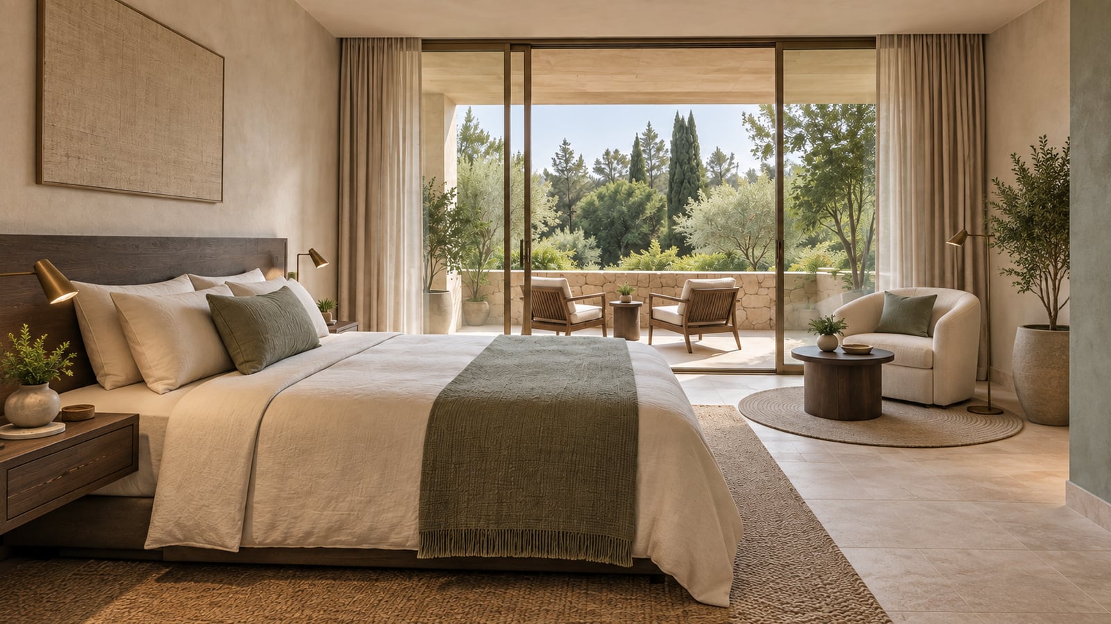 AI-assisted concept visualization: Bed and framed garden outlook